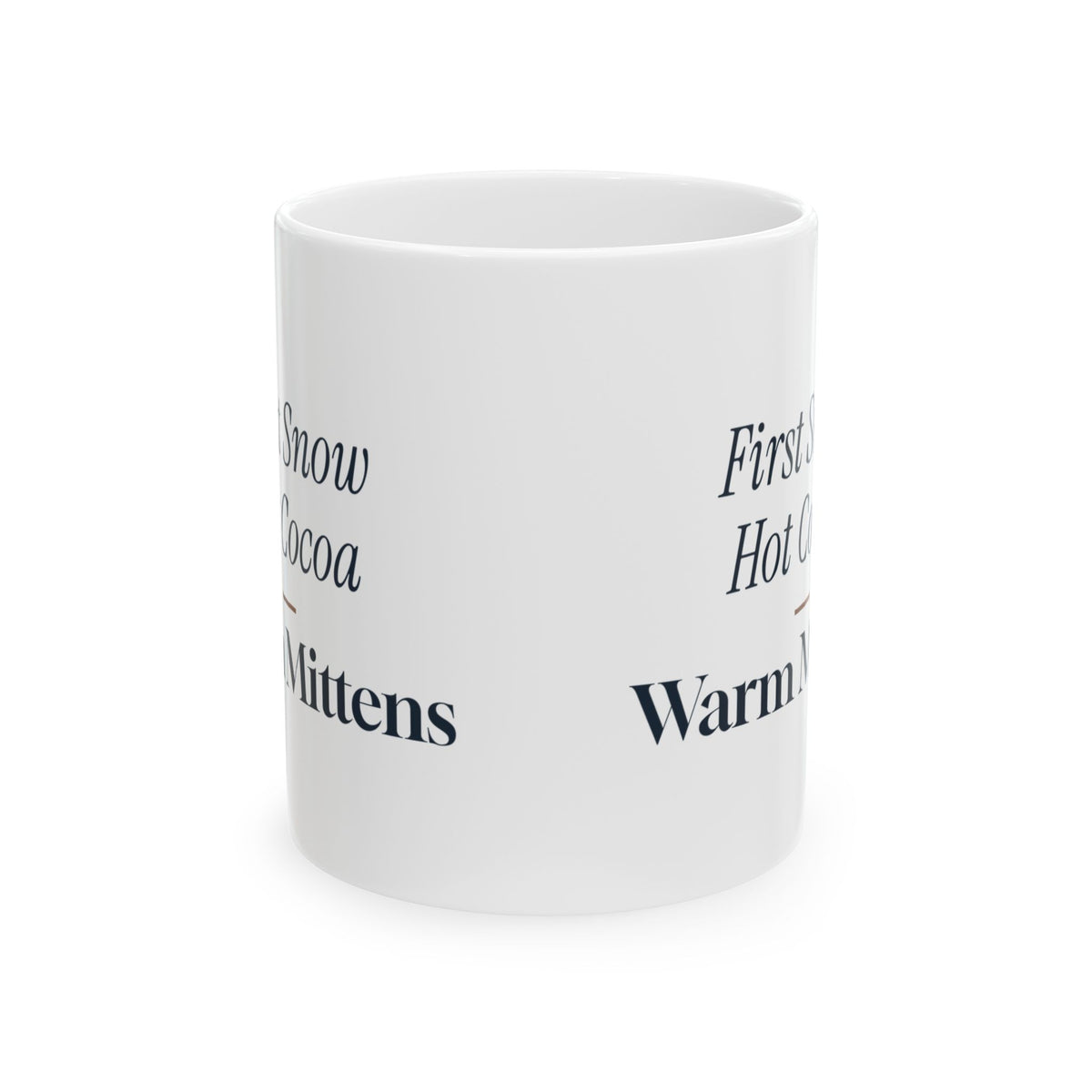 Hot Cocoa Mug First Snow Hot Cocoa Warm Mittens Retro Winter Cup