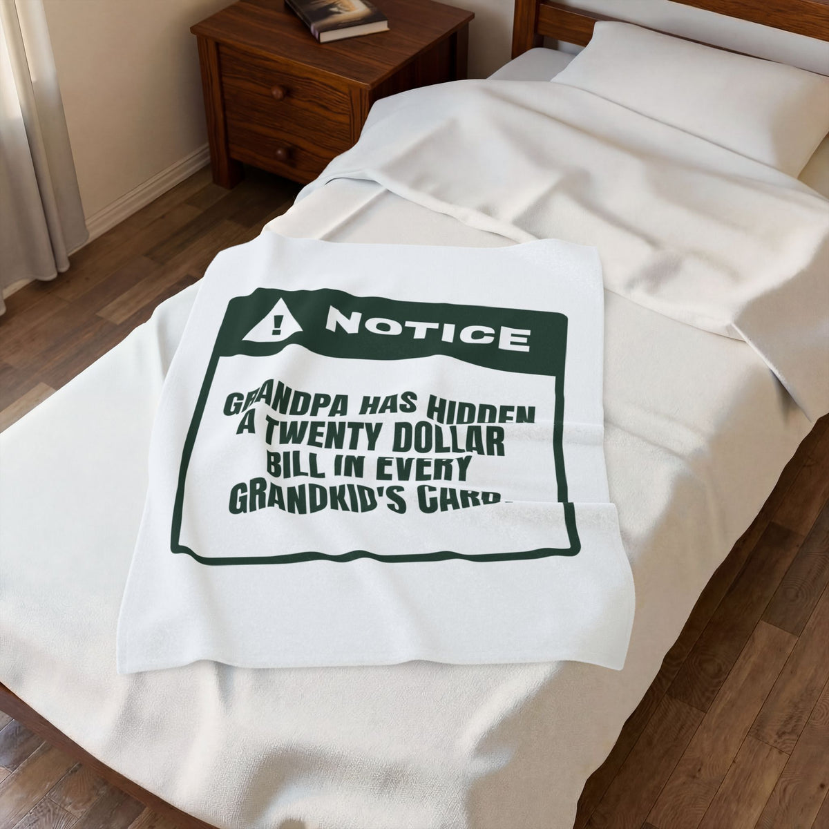 Funny Christmas Grandpa Throw Blanket A Twenty In Every Card Love Grandpa