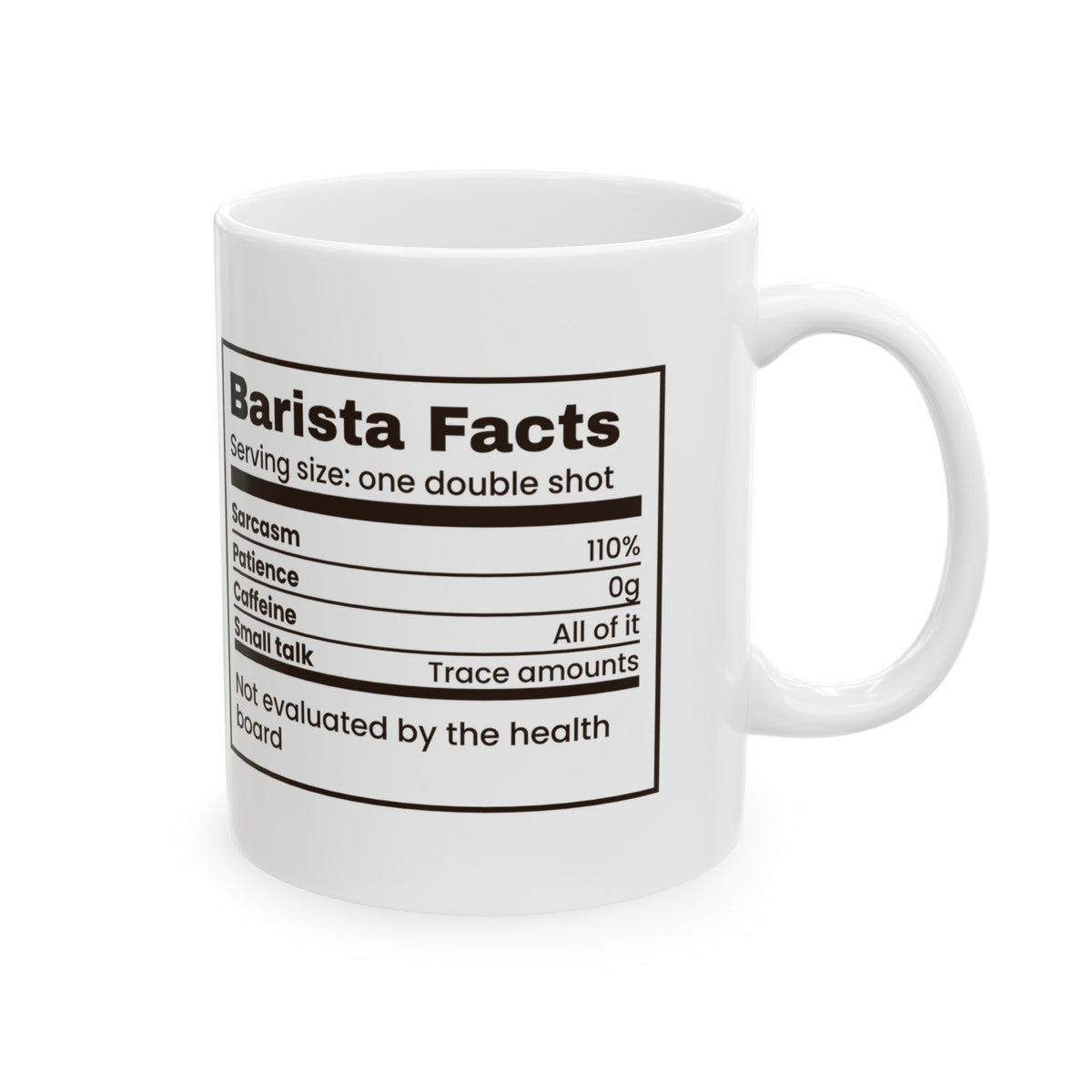 Barista Coffee Mug Barista Facts 110% Sarcasm
