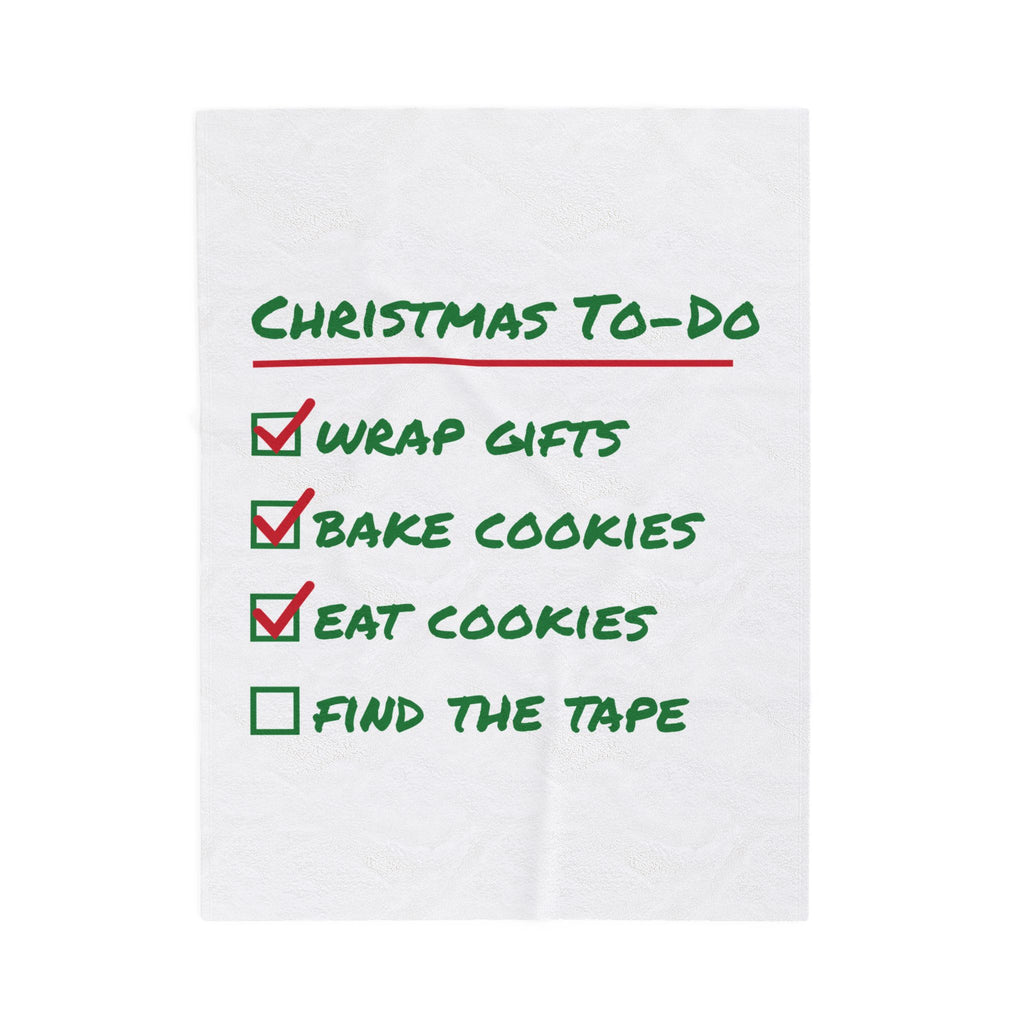 Funny Christmas Throw Blanket Christmas To Do List Eat Cookies