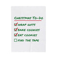 Funny Christmas Throw Blanket Christmas To Do List Eat Cookies