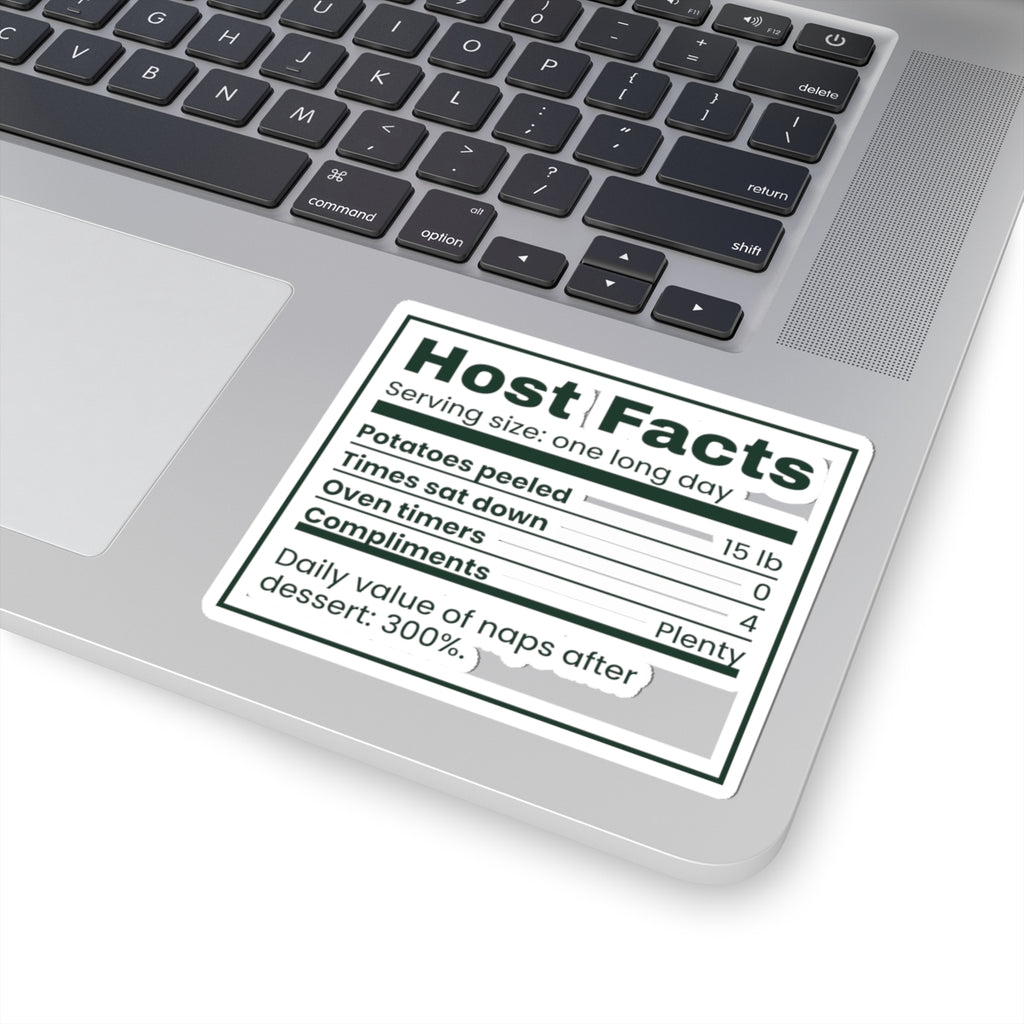 Funny Christmas Hosting Sticker Host Facts Label For The Host