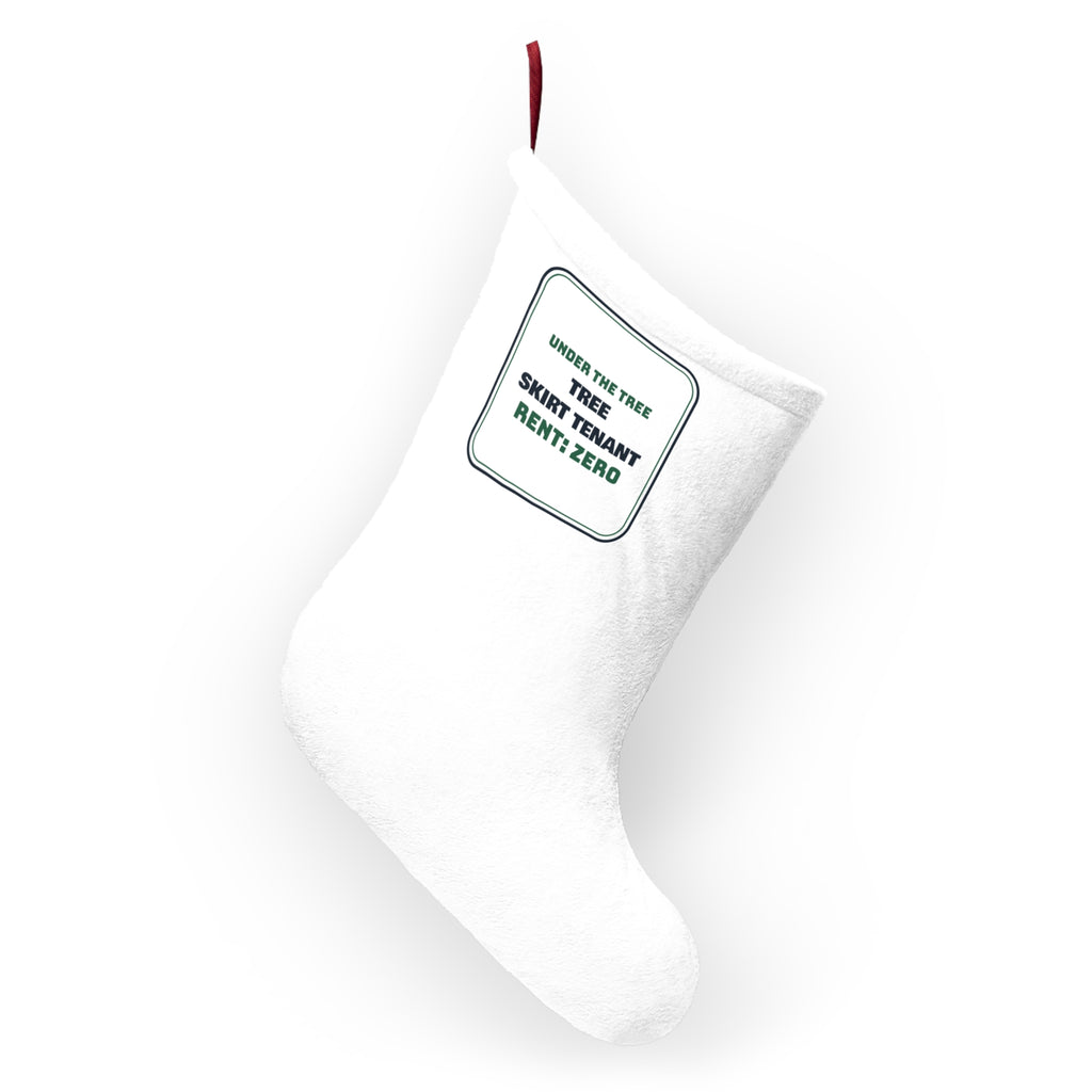 Funny Cat Christmas Stocking Tree Skirt Tenant Rent Zero