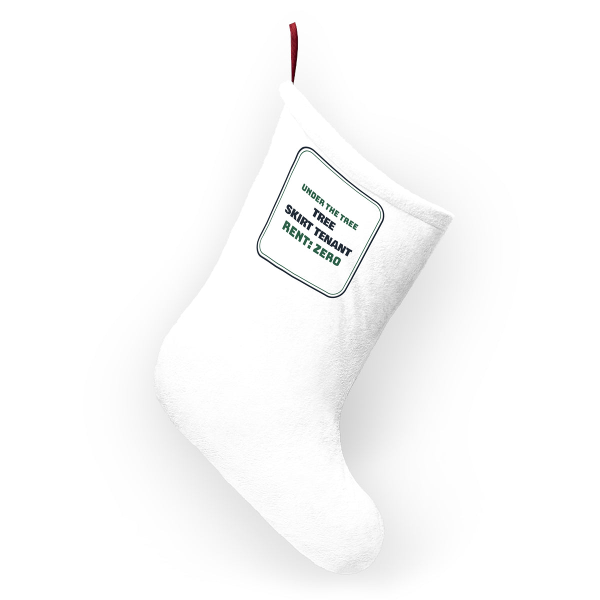 Funny Cat Christmas Stocking Tree Skirt Tenant Rent Zero