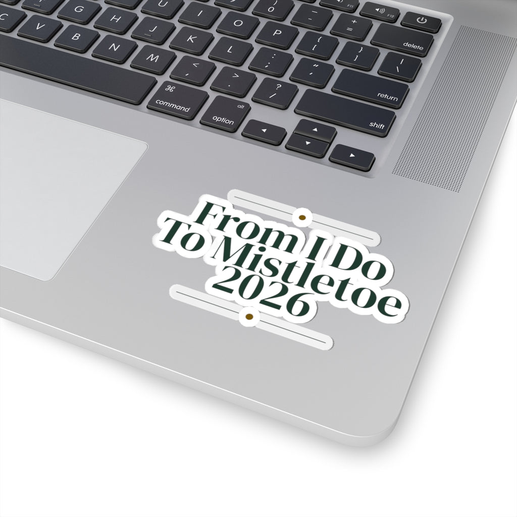 Christmas Sticker From I Do To Mistletoe 2026 For Newlyweds