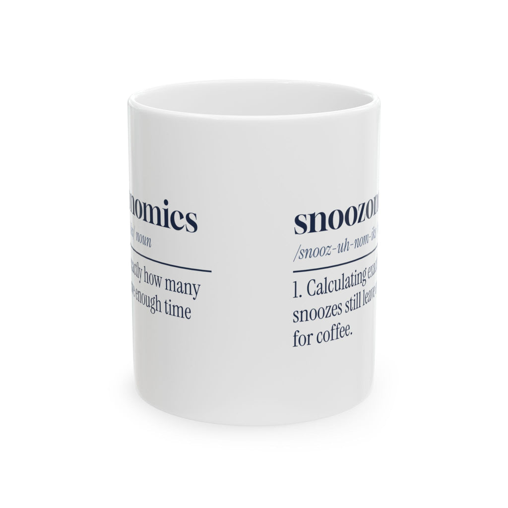 Funny Sleep Coffee Mug Snoozonomics Dictionary Definition For Nap Lovers