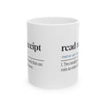 Funny Overthinker Mug Read Receipt Dictionary Definition