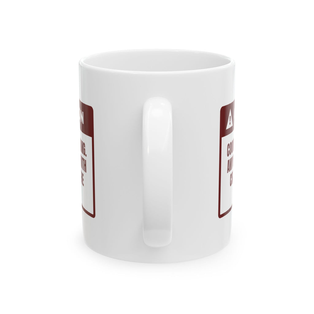 Funny Christmas Baking Coffee Mug Crumbs Mean Dish Duty Warning