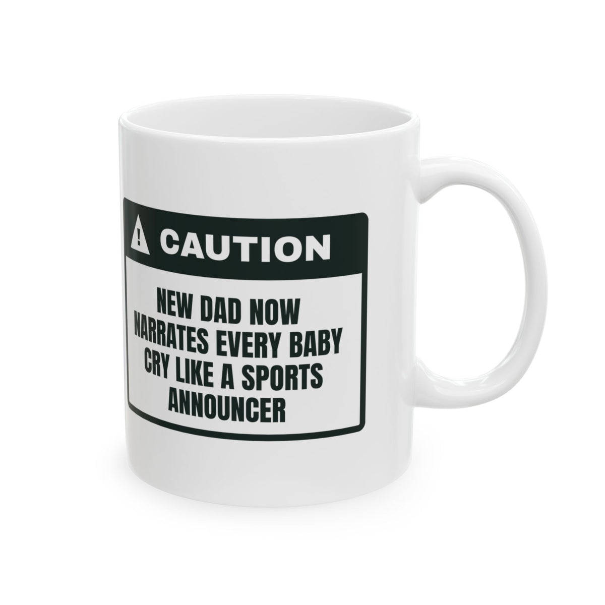 Funny New Dad Coffee Mug Narrates Baby Cries Play By Play For New Dads