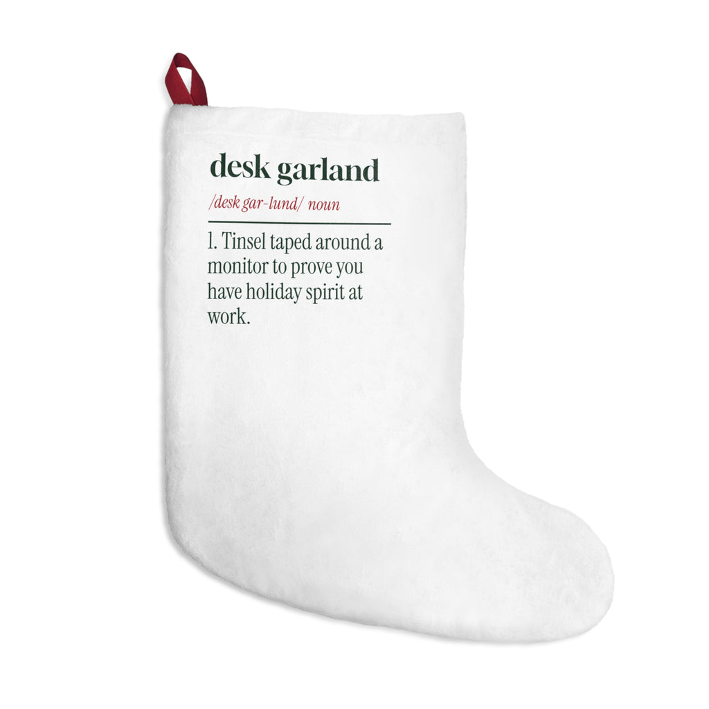 Funny Office Christmas Stocking Desk Garland Dictionary