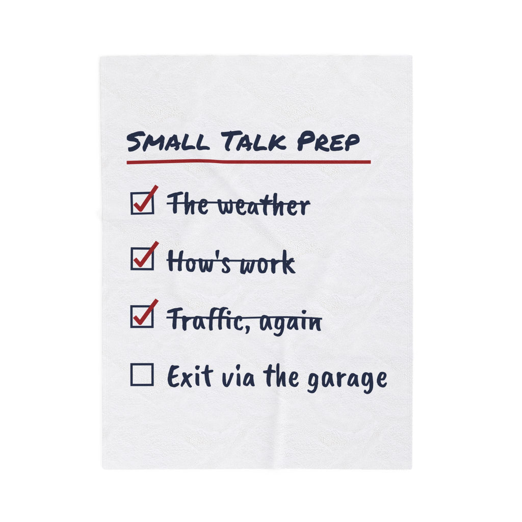 Funny Christmas Throw Blanket Small Talk Prep Checklist For Introverts