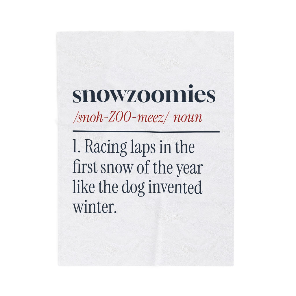 Funny Christmas Dog Throw Blanket Snowzoomies Definition For Dog Owners
