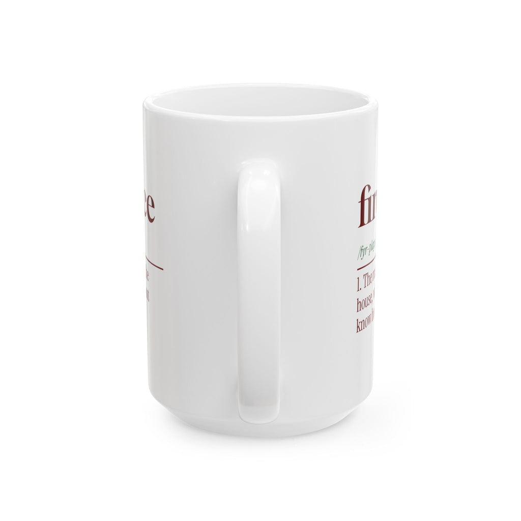 Funny New Home Christmas Coffee Mug Fireplace Dictionary Definition