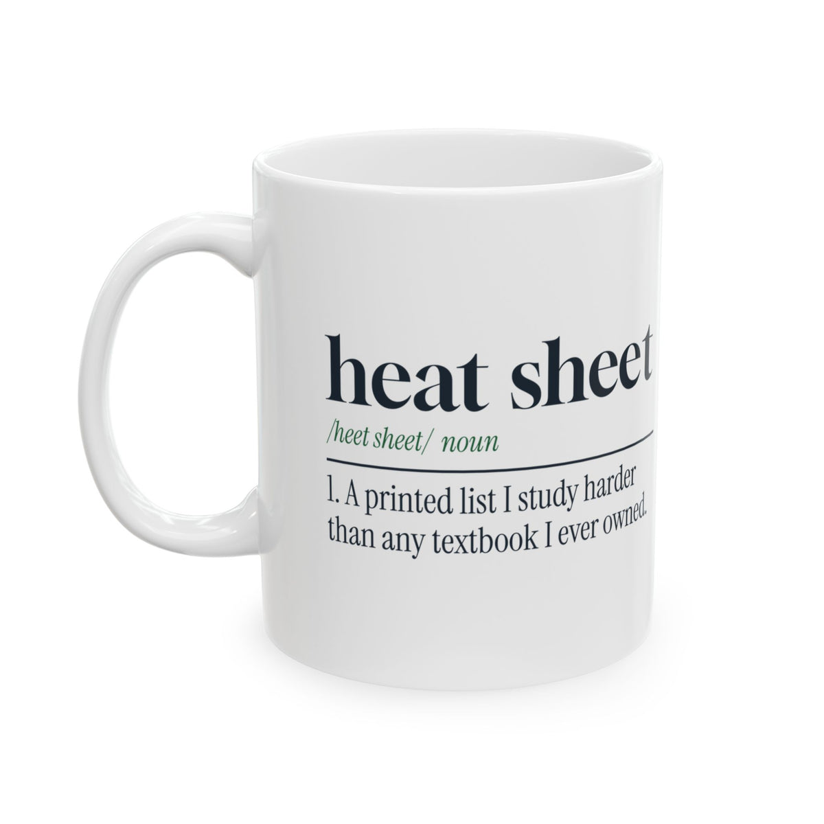 Funny Track And Field Coffee Mug Heat Sheet Dictionary Definition