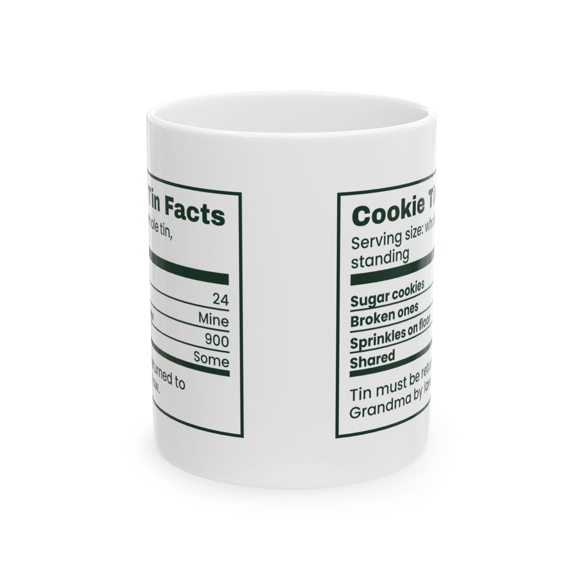 Funny Christmas Baking Coffee Mug Cookie Tin Facts For Bakers