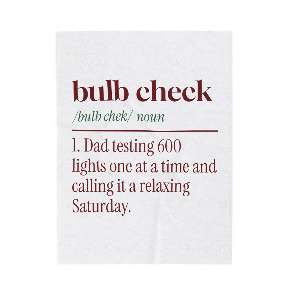 Funny Christmas Lights Dad Throw Blanket Bulb Check Definition