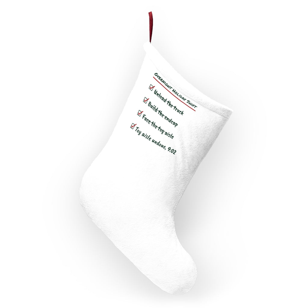 Funny Retail Christmas Stocking Overnight Holiday Shift Checklist