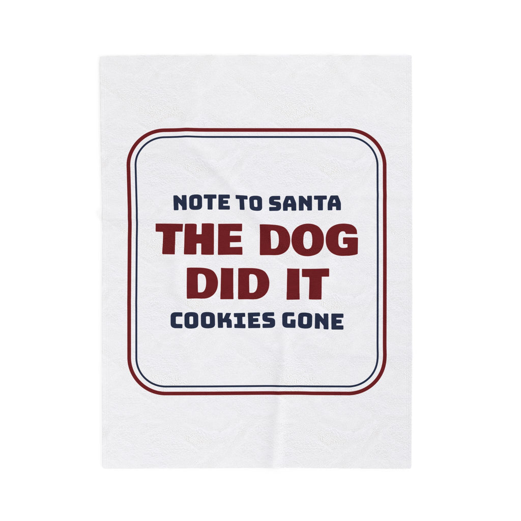 Funny Christmas Throw Blanket Note To Santa The Dog Did It For Dog Owners