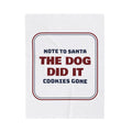 Funny Christmas Throw Blanket Note To Santa The Dog Did It For Dog Owners