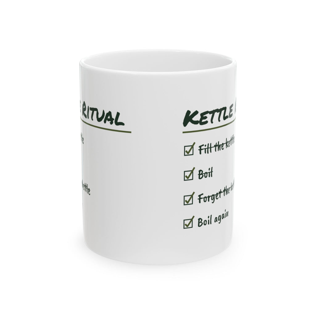 Funny Tea Lover Coffee Mug Kettle Ritual Checklist For Tea Drinkers