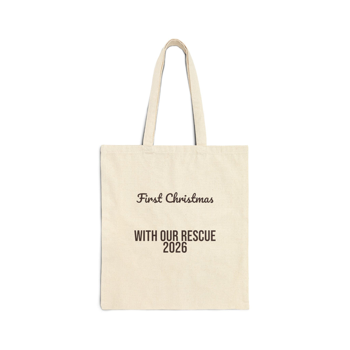 First Christmas With Our Rescue Dog 2026 Tote Bag For Dog Lovers