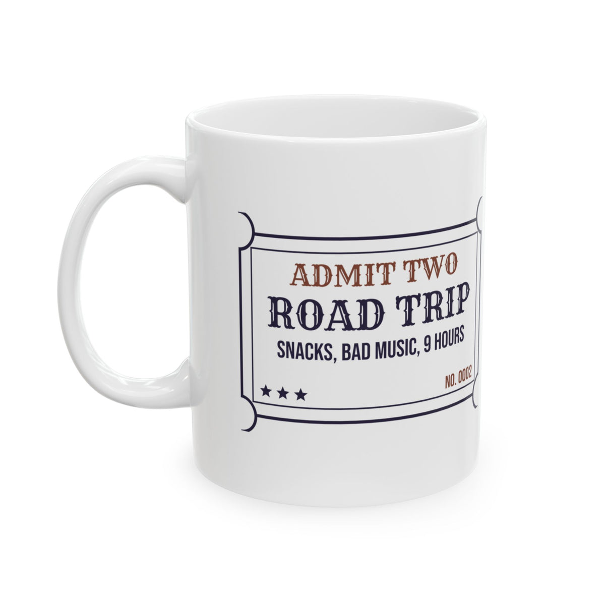 Funny Bestie Coffee Mug Road Trip Bad Music Nine Hours No Regrets