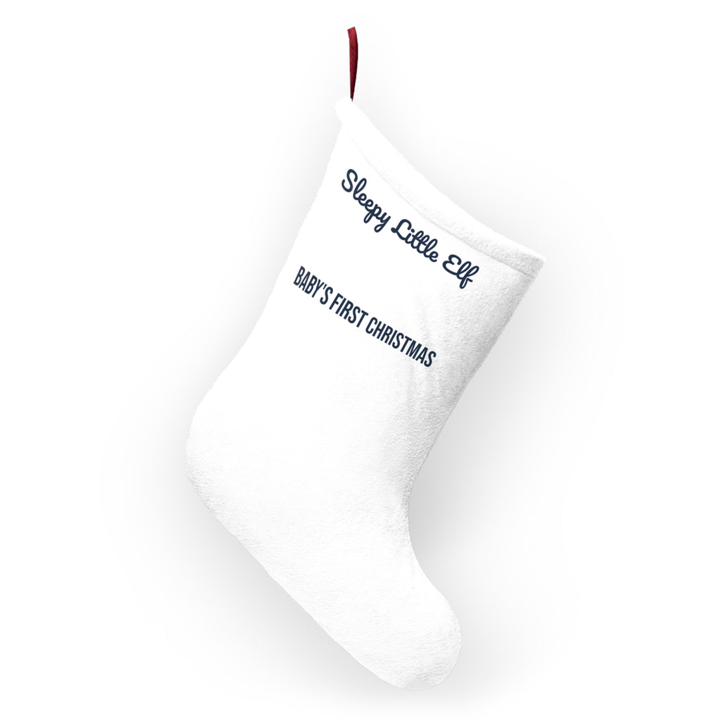 Christmas Stocking Sleepy Little Elf Baby's First Christmas