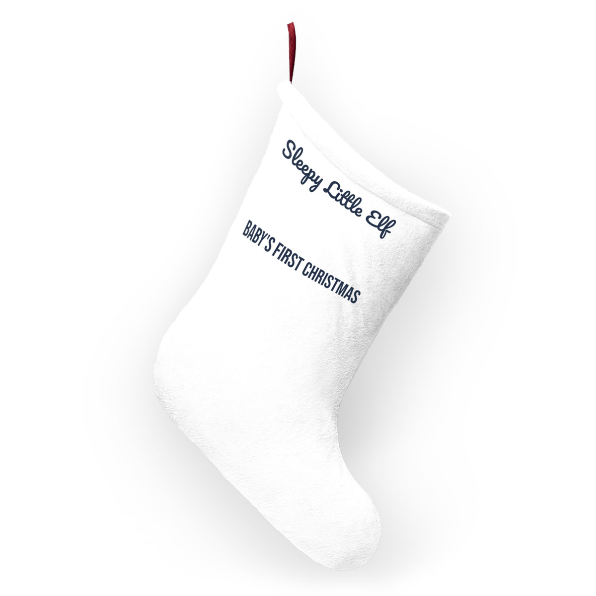 Christmas Stocking Sleepy Little Elf Baby's First Christmas