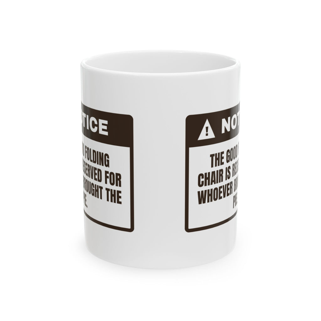 Funny Thanksgiving Coffee Mug Good Folding Chair Reserved For Pie