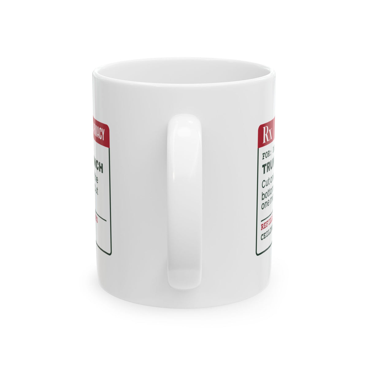 Funny Christmas Tree Dad Coffee Mug Cut One More Inch Prescription