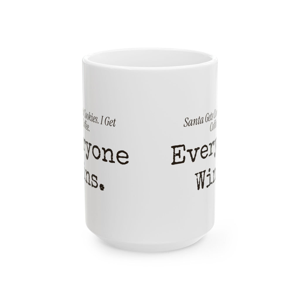 Funny Christmas Coffee Mug Santa Gets Cookies I Get Coffee