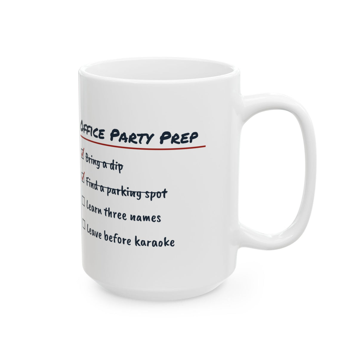Funny Office Christmas Coffee Mug Office Party Prep Checklist