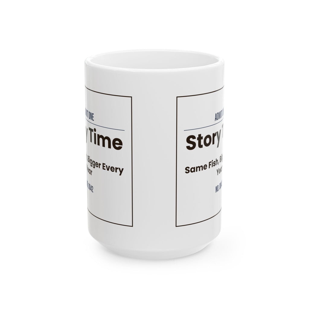 Funny Grandpa Story Time Ticket Coffee Mug For Grandpa