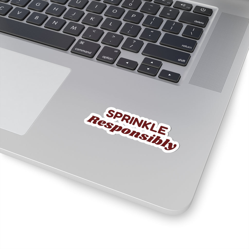 Funny Christmas Cookie Baking Sticker Sprinkle Responsibly