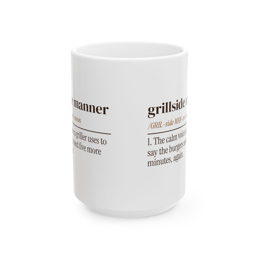 Funny Grilling Coffee Mug Grillside Manner Definition For Grillers