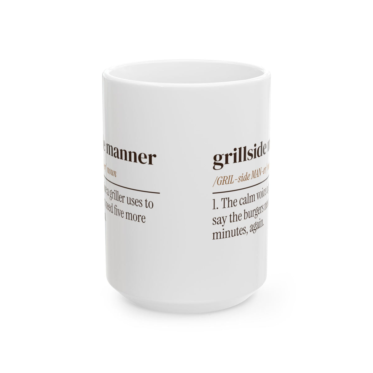 Funny Grilling Coffee Mug Grillside Manner Definition For Grillers