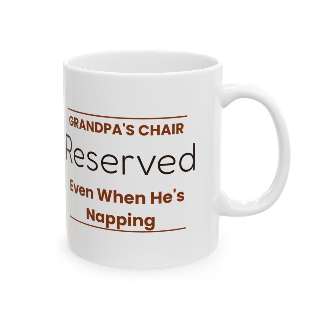 Funny Grandpa Chair Sign Coffee Mug For Grandpa