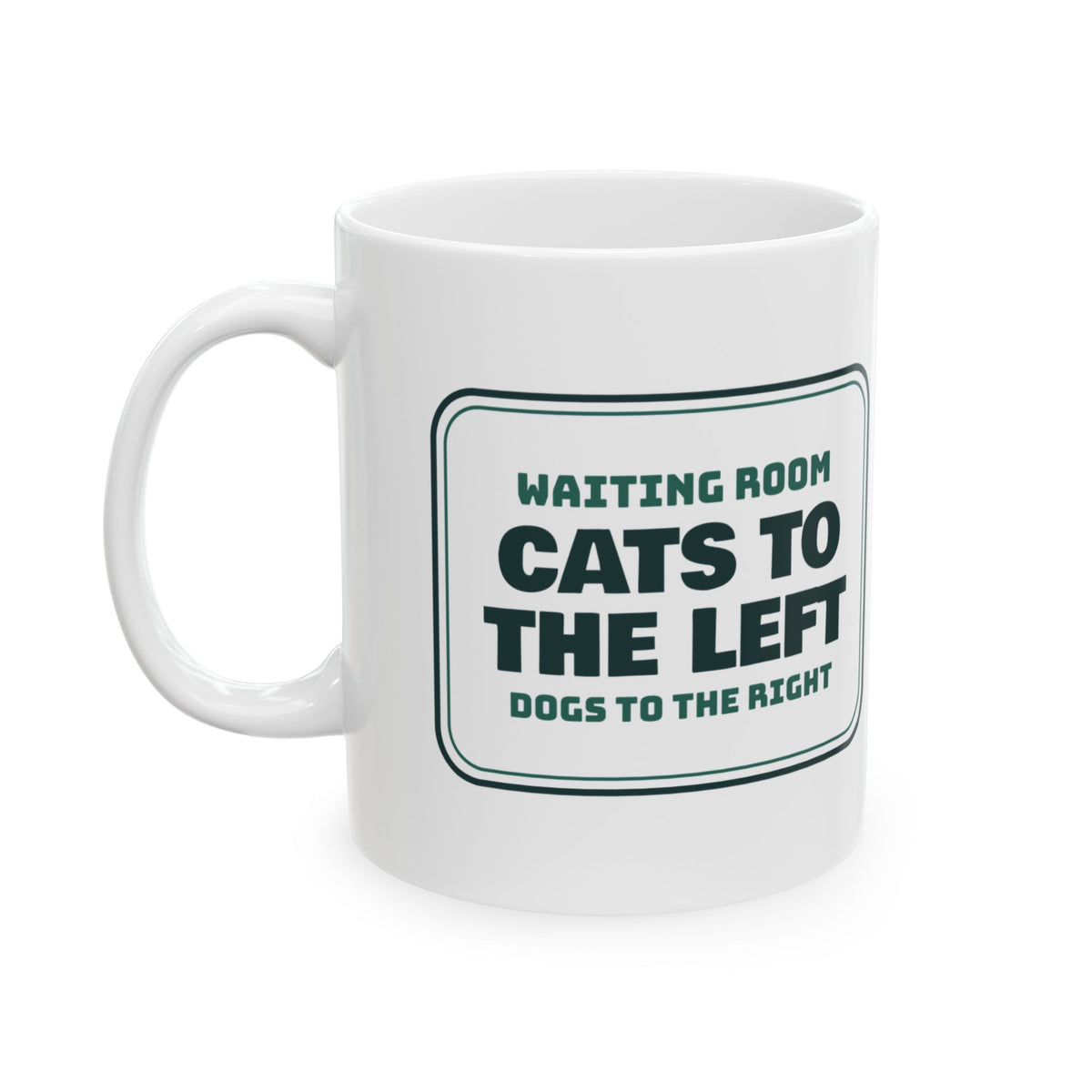 Veterinarian Coffee Mug Cats To The Left Dogs To The Right