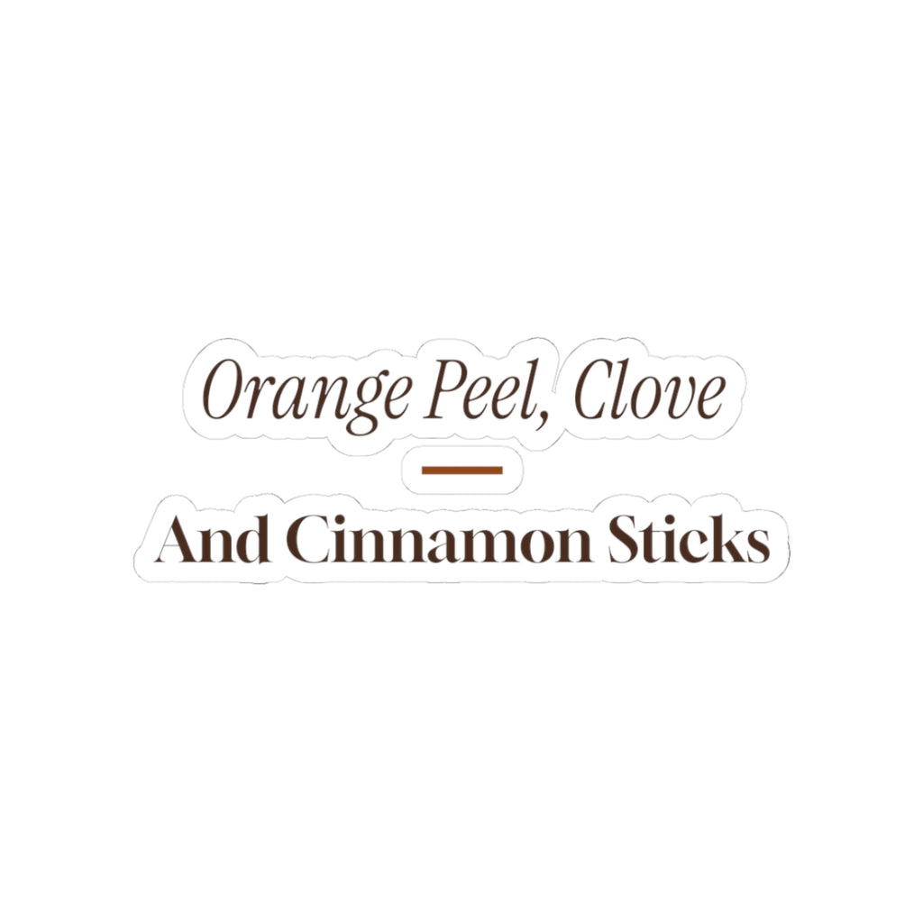 Christmas Sticker Orange Peel Clove And Cinnamon Sticks Cozy Cup