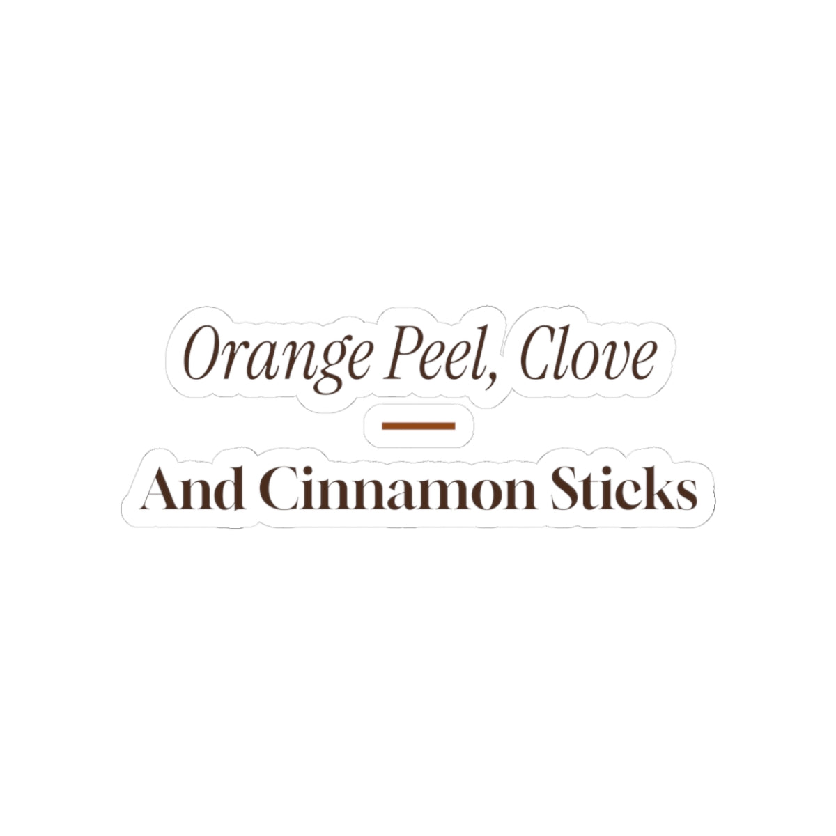 Christmas Sticker Orange Peel Clove And Cinnamon Sticks Cozy Cup