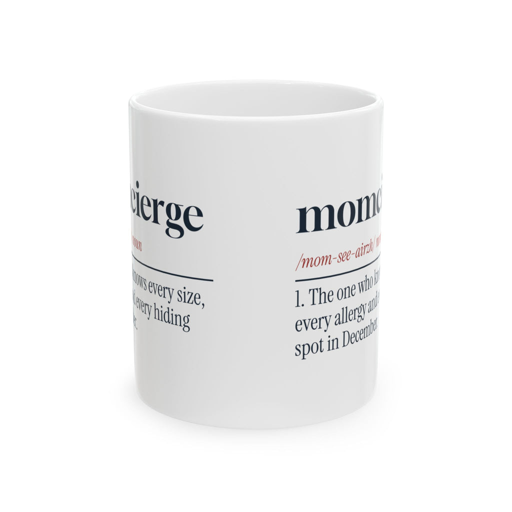 Funny Christmas Coffee Mug Momcierge Dictionary Definition For Mom