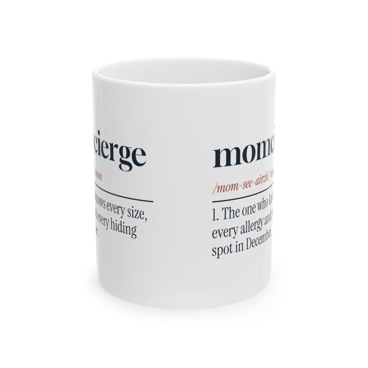 Funny Christmas Coffee Mug Momcierge Dictionary Definition For Mom