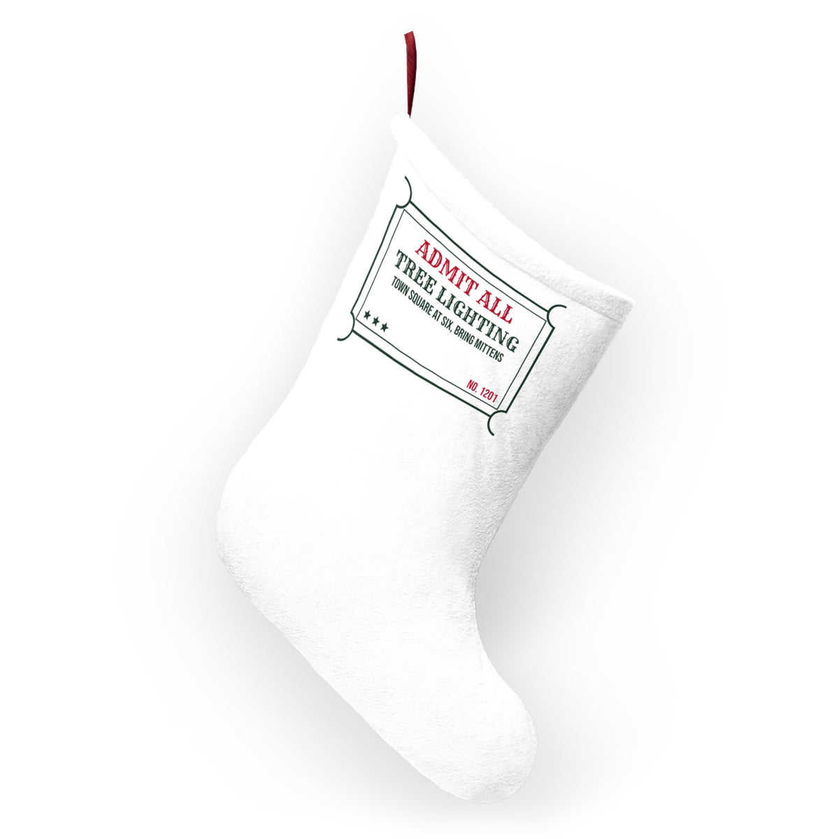 Cozy Christmas Stocking Tree Lighting Town Square Ticket