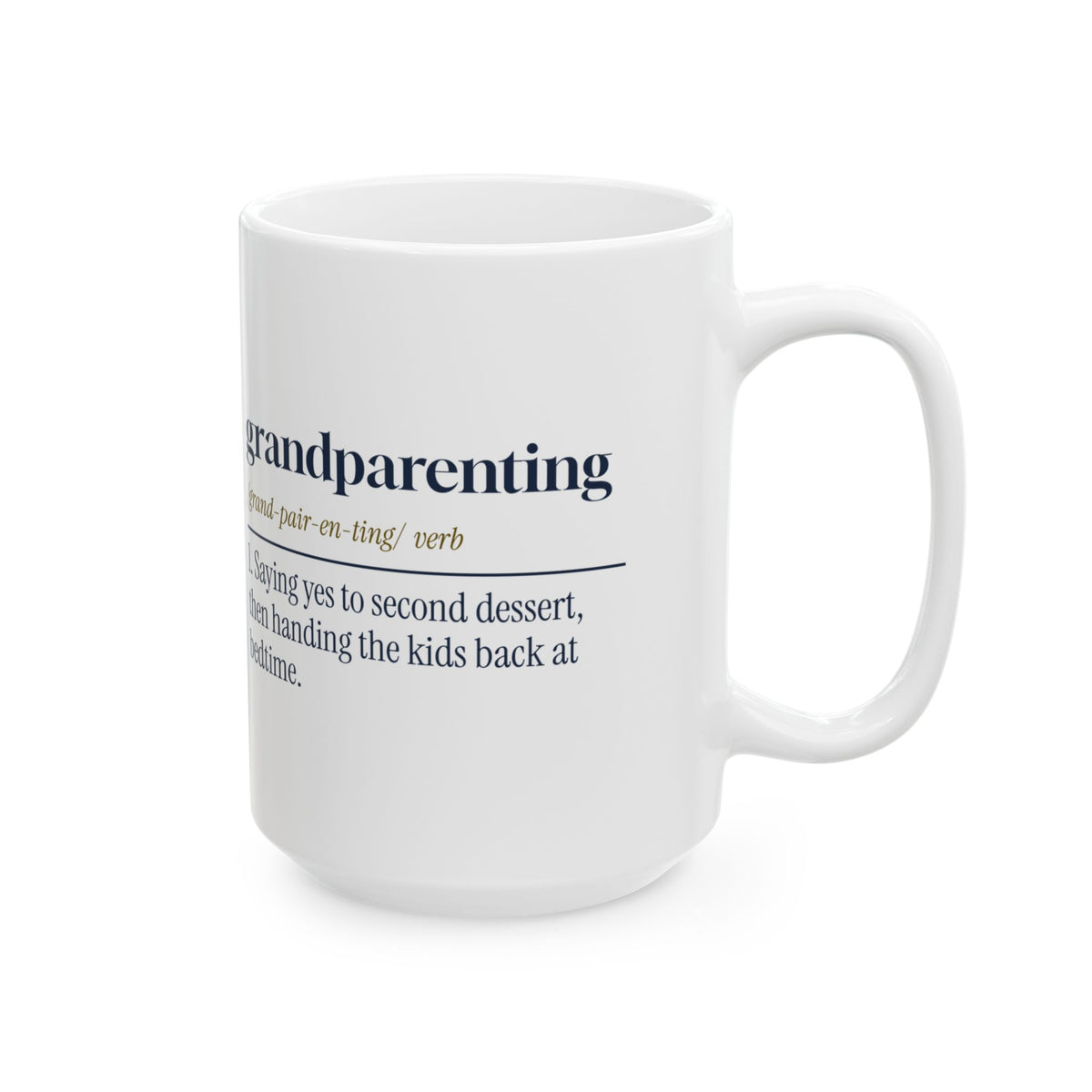 Funny Grandparents Christmas Coffee Mug Grandparenting Definition