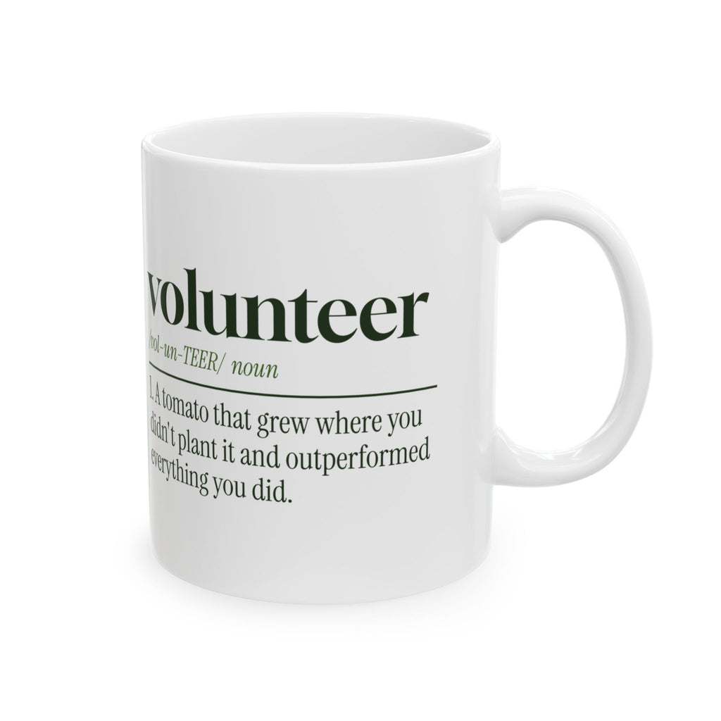 Funny Gardening Coffee Mug Volunteer Tomato Dictionary Definition