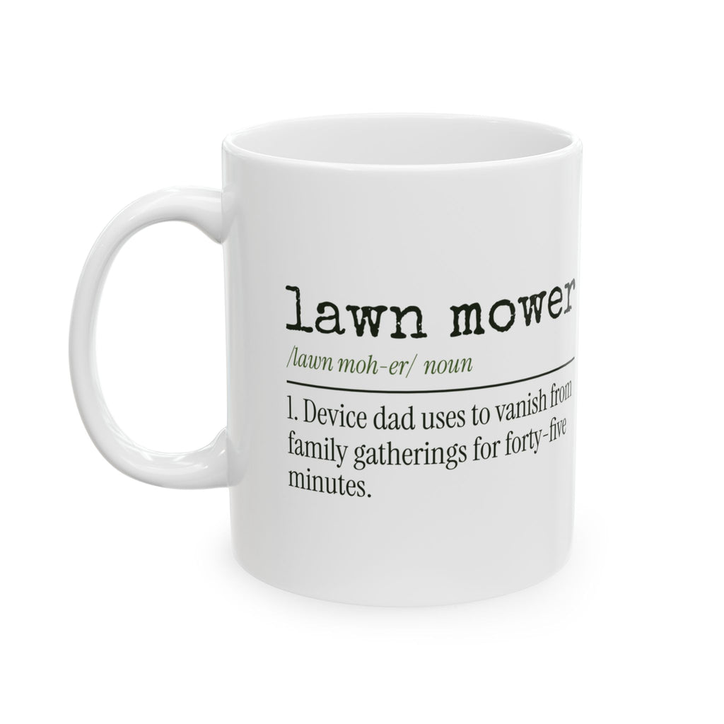 Funny Dad Lawn Mower Dictionary Coffee Mug For Dad