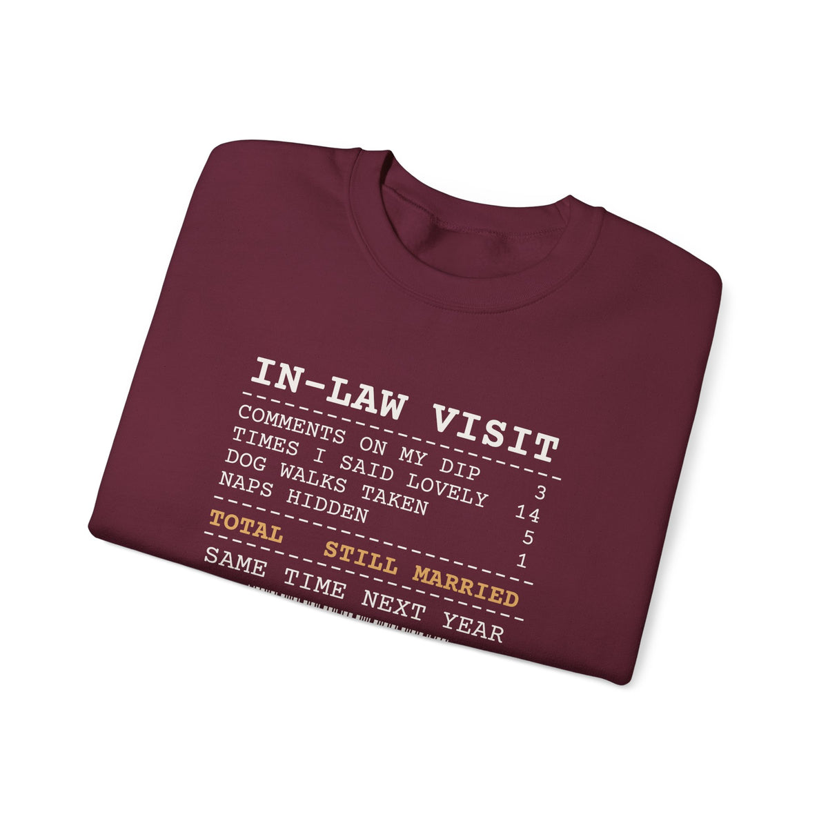 Funny Christmas In-Laws Sweatshirt Times I Said Lovely 14 Receipt