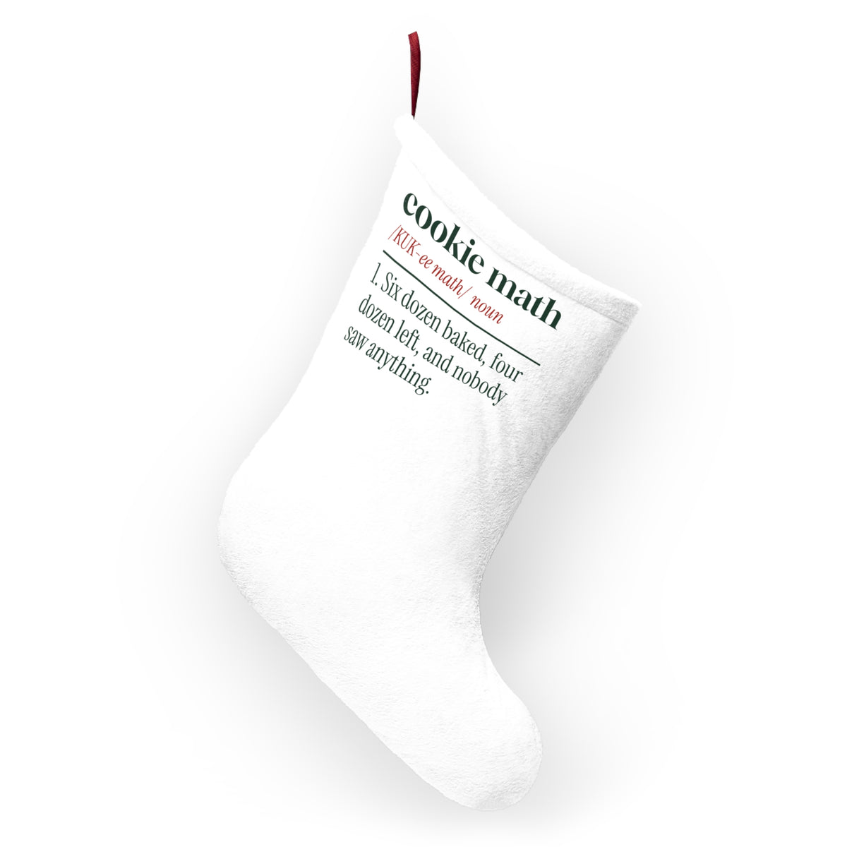 Funny Christmas Baking Christmas Stocking Cookie Math Definition For Bakers