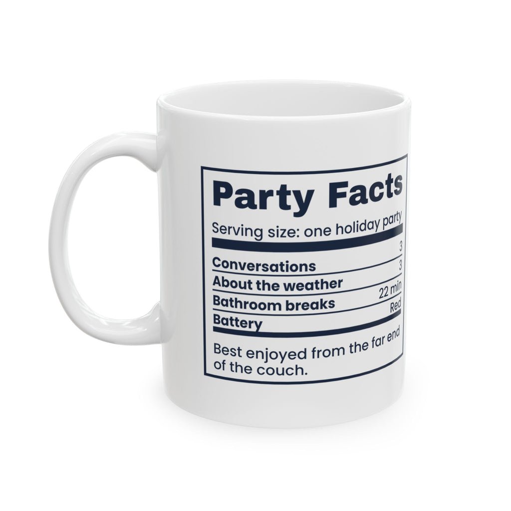 Funny Introvert Christmas Party Coffee Mug Party Nutrition Facts