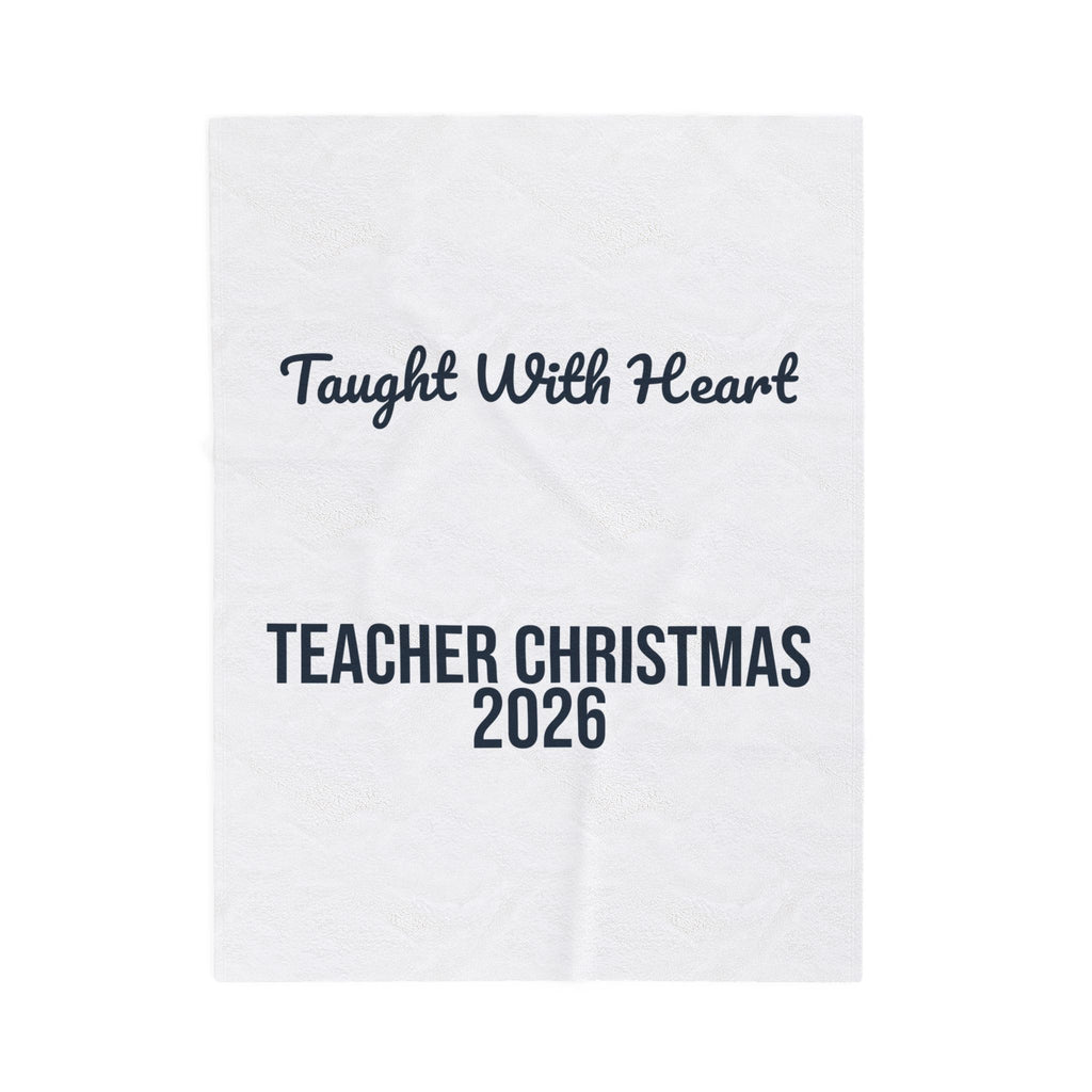 Teacher Christmas 2026 Throw Blanket Taught With Heart For Teachers